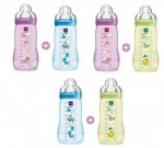 MAM Easy Active Baby Feeding Bottle 330ml - Double Pack x 6 Mix